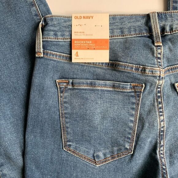 Old Navy Rockstar Super Skinny Ankle Distressed Size 4 - Picture 7 of 13